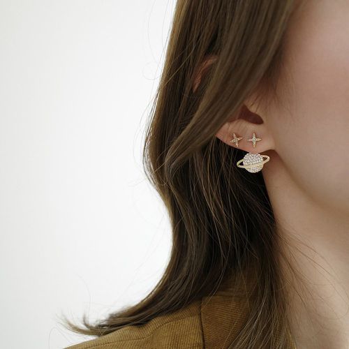 Boucles d'oreilles à design étoiles avec strass - SHEIN - Modalova