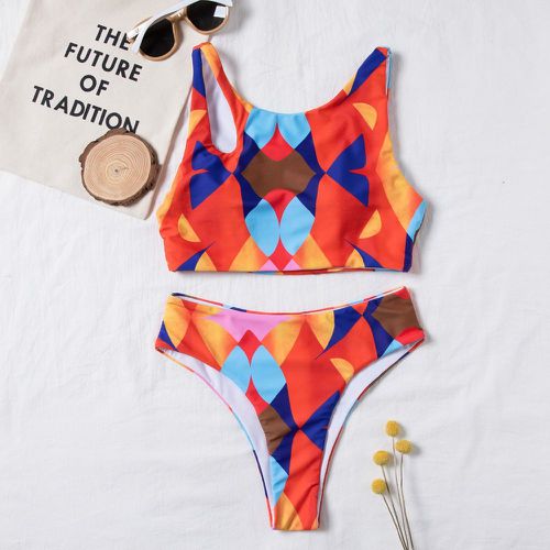 Bikini avec imprimé géométrique - SHEIN - Modalova