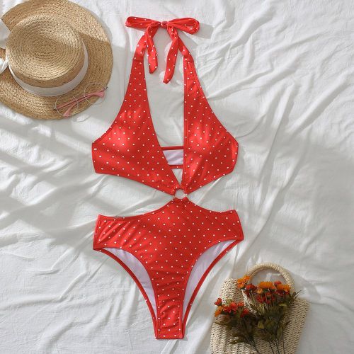 Maillot de bain une pièce à pois - SHEIN - Modalova