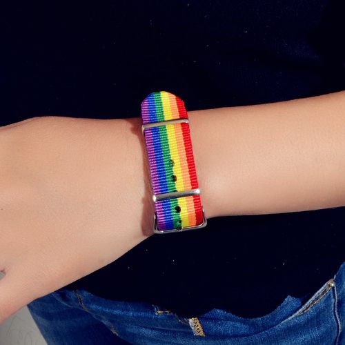 Bracelet rayé arc-en-ciel LGBT - SHEIN - Modalova