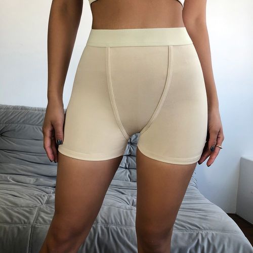 Short cycliste taille haute unicolore - SHEIN - Modalova