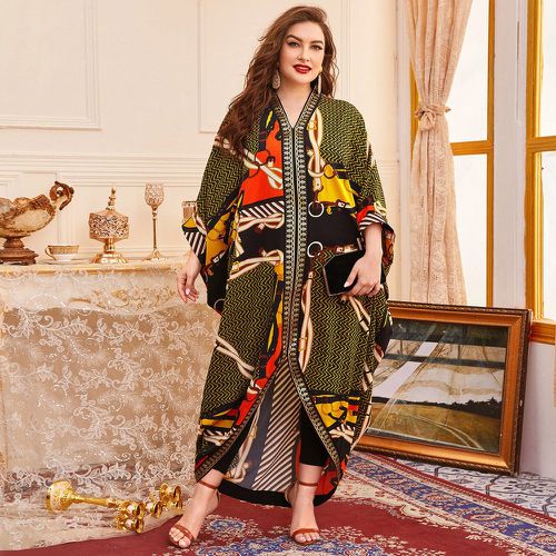 Robe caftan avec imprimé chaîne - SHEIN - Modalova