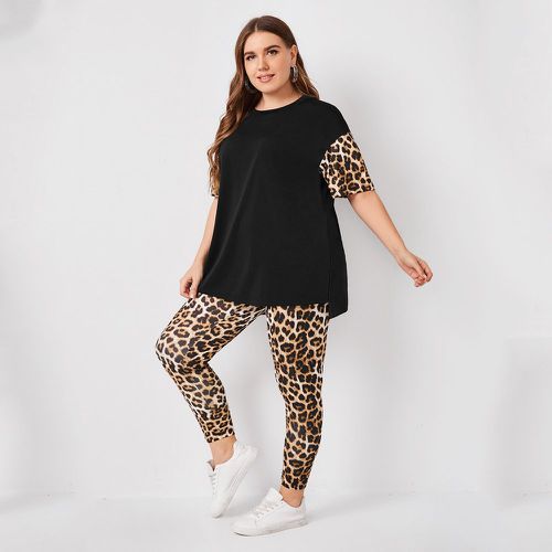 Ensemble top léopard et legging - SHEIN - Modalova