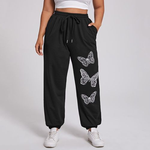 Pantalon de sport avec imprimé papillon - SHEIN - Modalova