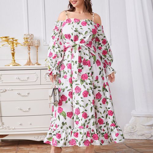 Robes grandes tailles Ourlet à volants Casual Floral - SHEIN - Modalova