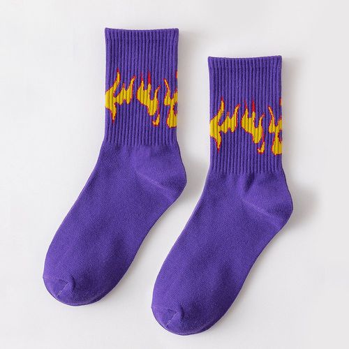 Chaussettes avec motif flamme - SHEIN - Modalova