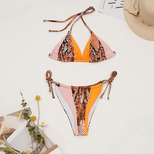 Bikini à motif de python - SHEIN - Modalova