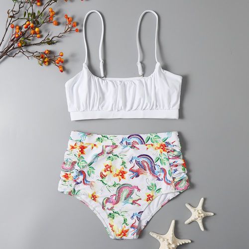 Bikini fleuri à motif dragon chinois - SHEIN - Modalova