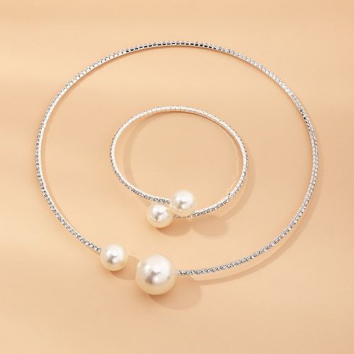 Pièces Set de bijou avec strass et fausse perle - SHEIN - Modalova