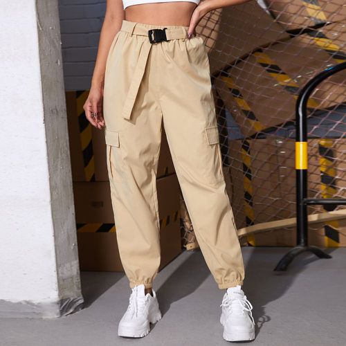 Pantalon cargo ceinturé - SHEIN - Modalova