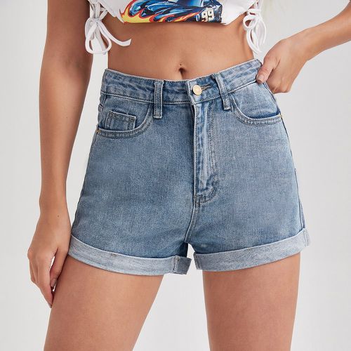 Short en jean avec boutons - SHEIN - Modalova