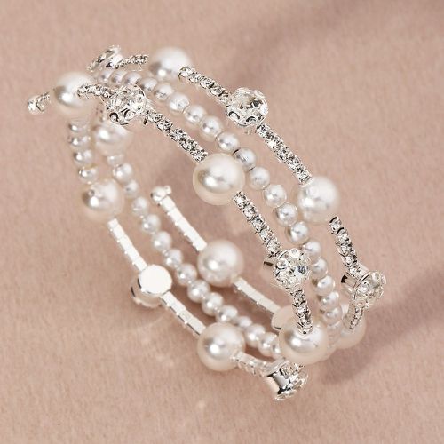 Bracelet à perles et strass - SHEIN - Modalova