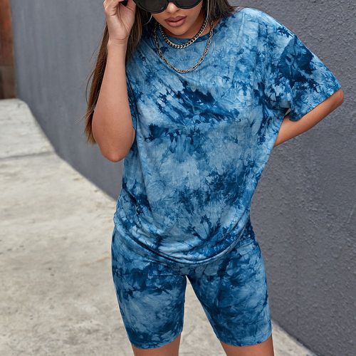 Ensemble t-shirt tie dye et short cycliste - SHEIN - Modalova