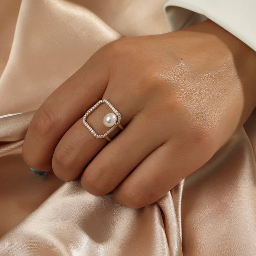 Bague ouverte avec fausse perle - SHEIN - Modalova