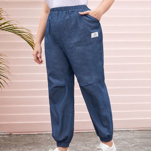 Pantalon avec pièce et poches - SHEIN - Modalova