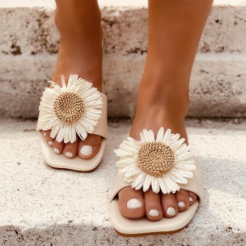 Sandales avec détail fleuri - SHEIN - Modalova