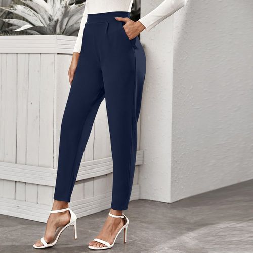 Pantalon taille haute avec poches - SHEIN - Modalova