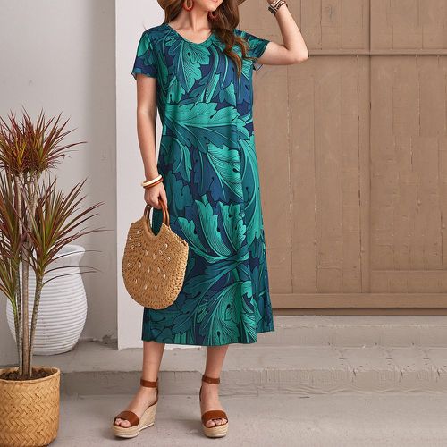 Robe tunique à imprimé tropical - SHEIN - Modalova