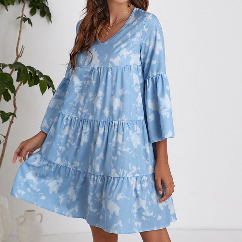 Robe babydoll à manches évasées - SHEIN - Modalova