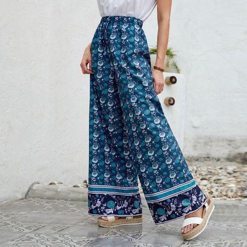 Pantalon ample avec imprimé fleur - SHEIN - Modalova