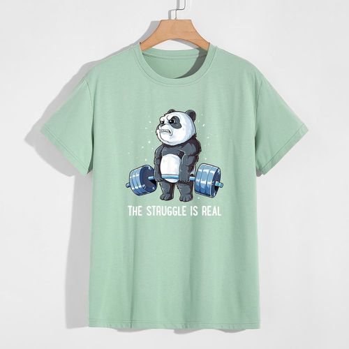 T-shirt avec motif panda - SHEIN - Modalova