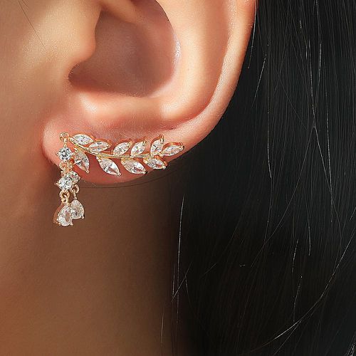 Boucles d'oreilles à design de feuille - SHEIN - Modalova