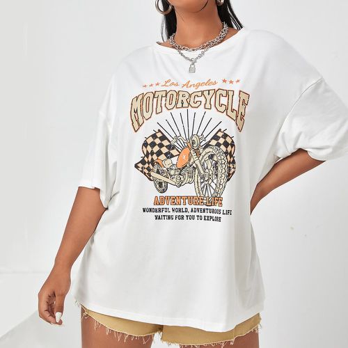 T-shirts grandes tailles Casual Slogan - SHEIN - Modalova