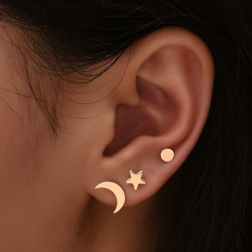 Pièces Clous d'oreilles design lune - SHEIN - Modalova