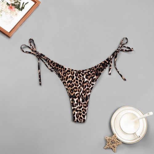 Bas de bikini léopard avec nœud - SHEIN - Modalova
