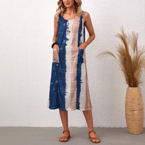 Robe sans manches à blocs de couleurs avec poches - SHEIN - Modalova