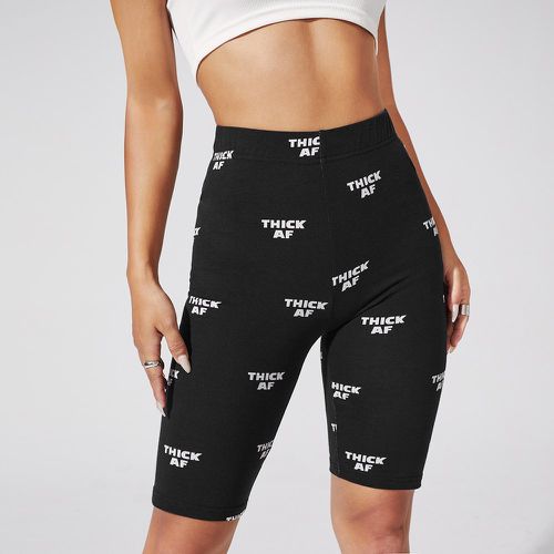 Short cycliste avec motif lettre - SHEIN - Modalova