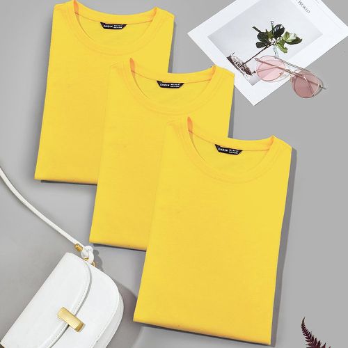Pièces T-shirt unicolore à manches courtes - SHEIN - Modalova