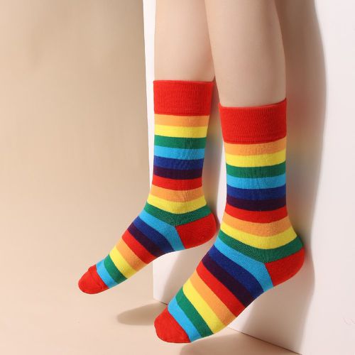 Chaussettes avec rayures arc-en-ciel - SHEIN - Modalova