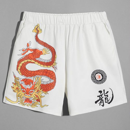 Short dragon chinois & taijitu à imprimé - SHEIN - Modalova