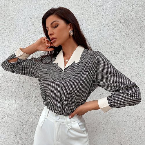 Blouse à carreaux - SHEIN - Modalova