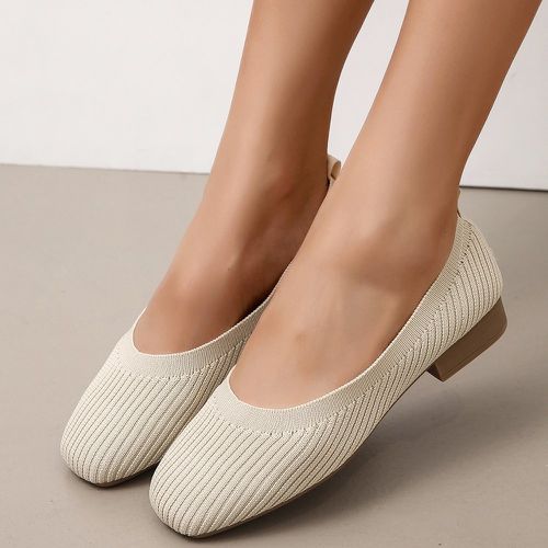 Chaussures plates glissantes en tricot minimaliste - SHEIN - Modalova