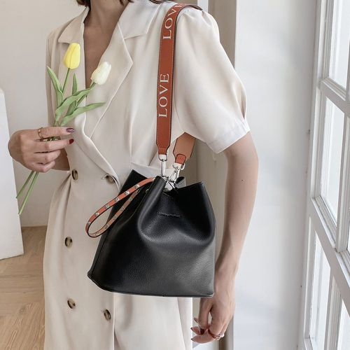 Sac seau minimaliste avec pochette intérieure - SHEIN - Modalova