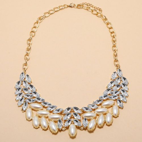 Collier à perle et strass - SHEIN - Modalova