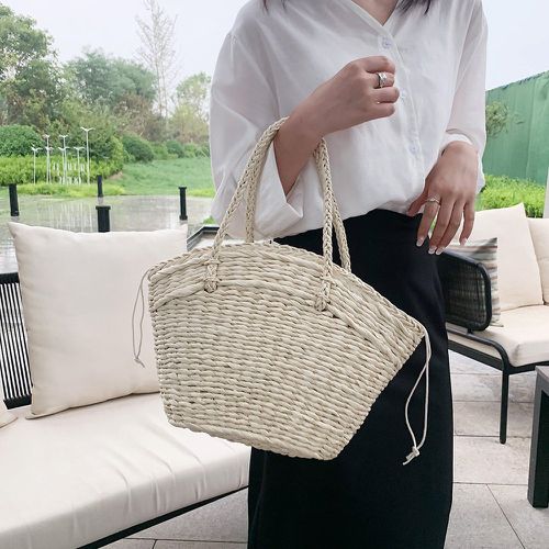 Sac fourre-tout en paille simple - SHEIN - Modalova