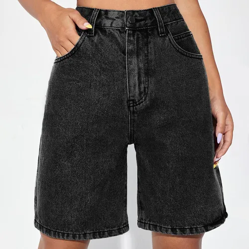 Short en jean taille haute ample - SHEIN - Modalova