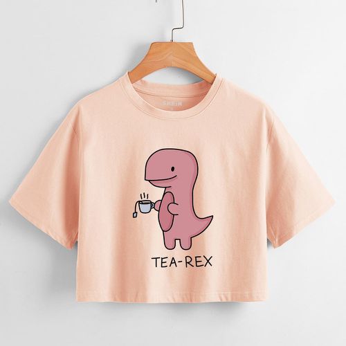 T-shirt court avec motif dinosaure - SHEIN - Modalova