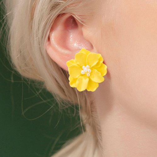 Clous d'oreilles avec fleur - SHEIN - Modalova