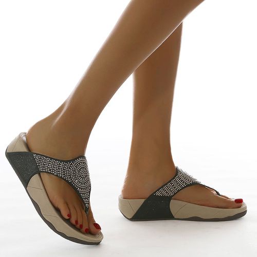 Sandales entre-doigt avec strass compensé - SHEIN - Modalova