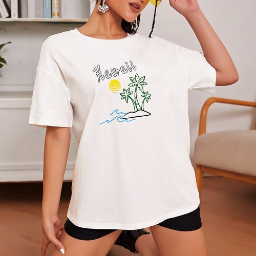 T-shirt à lettres - SHEIN - Modalova