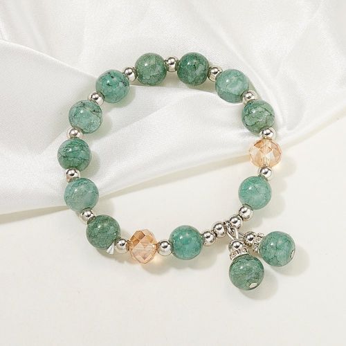 Bracelet avec perles et pierre - SHEIN - Modalova