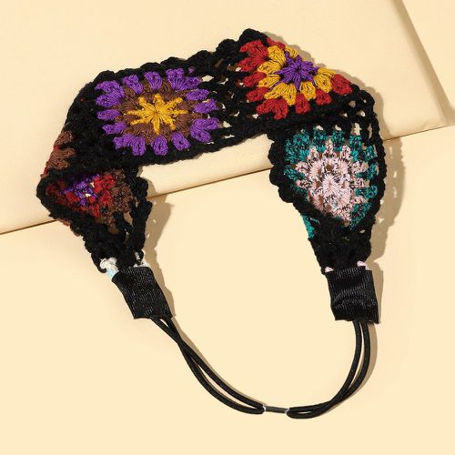 Bandeau pour cheveux tricoté à imprimé fleur - SHEIN - Modalova