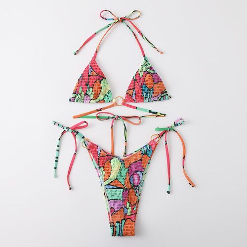 Bikini à imprimé à plis - SHEIN - Modalova