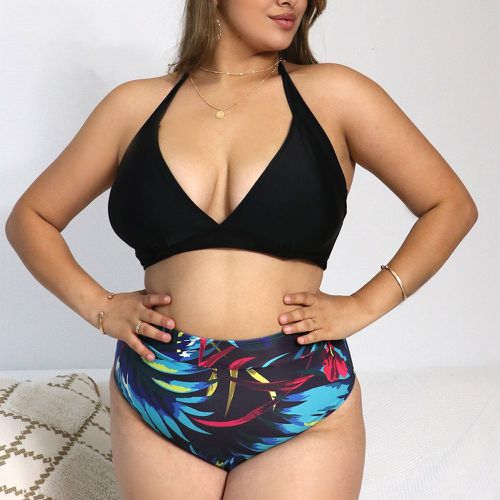 Bikini ras-du-cou à imprimé tropical - SHEIN - Modalova