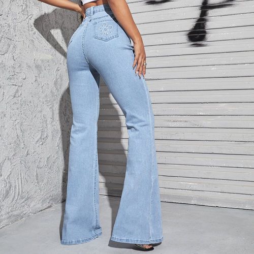 Jean taille haute bootcut avec imprimé - SHEIN - Modalova