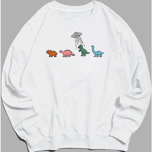 Sweat-shirt à motif dinosaure dessin animé - SHEIN - Modalova